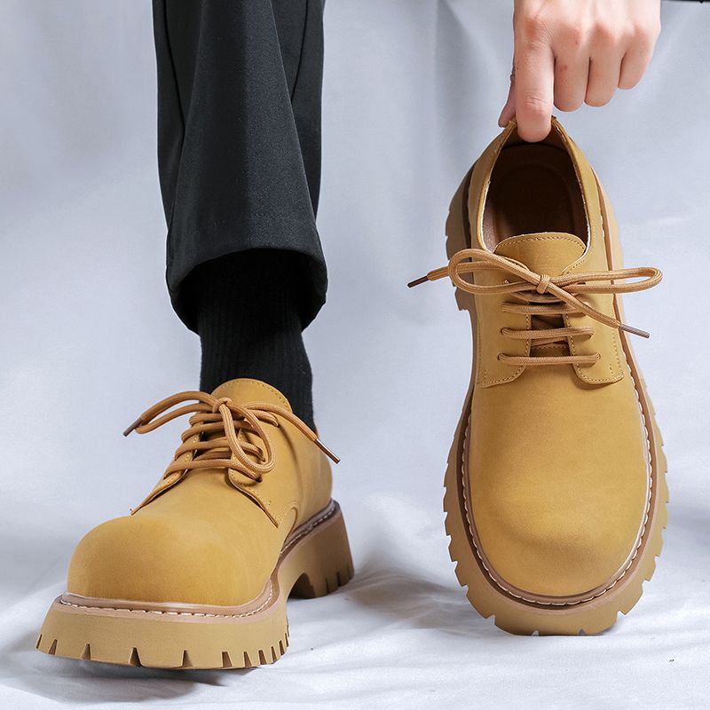 Jesienne męskie casualowe niskie buty Martens oddychające i ochronne retro cargo z dużą główką_voghion.com
