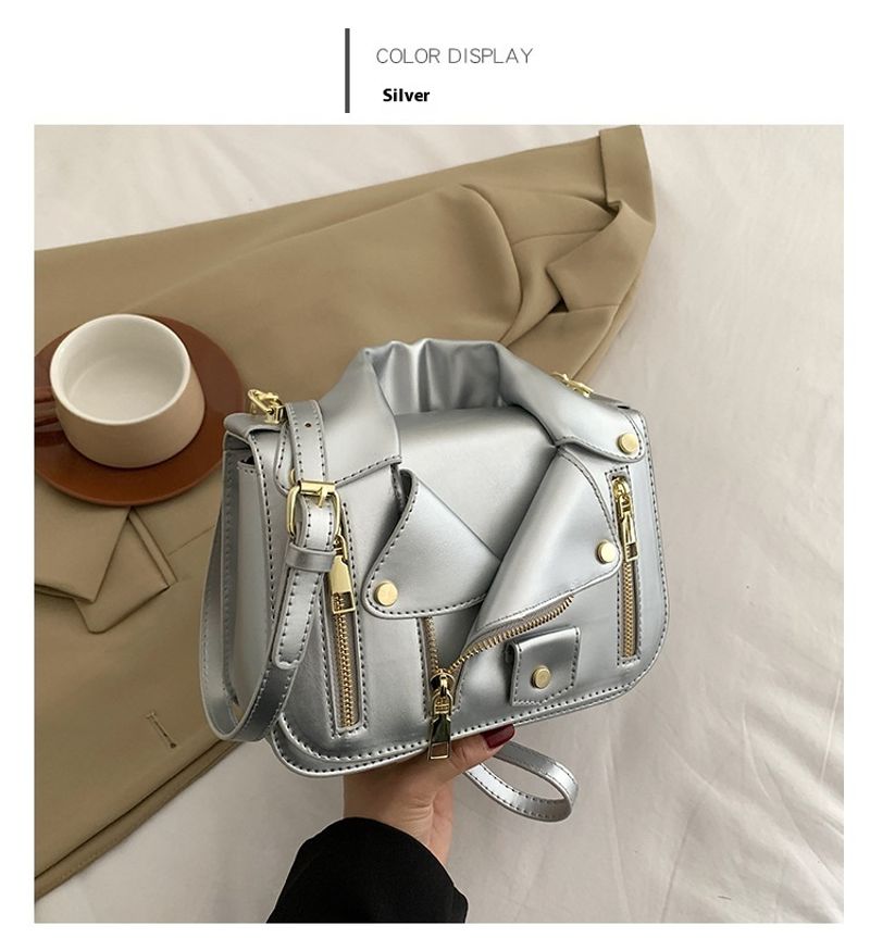 2024 Neue modische personalisierte Tasche für Damen Nischenmode-Design Jacke Reißverschluss Coole Umhängetasche mit_voghion.com