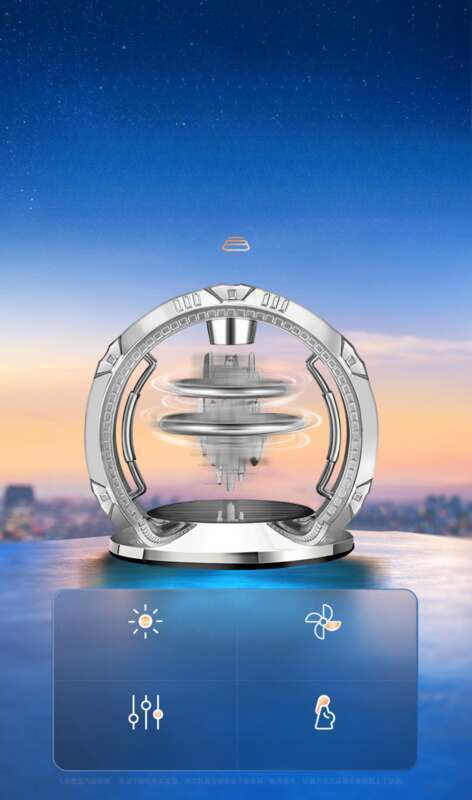 Car Mounted Solar Suspension Perfume Decoration Creative Sky City Center Console New Fragrance Products_voghion.com