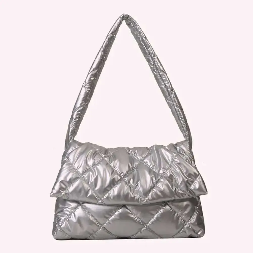 Borsa a tracolla imbottita in cotone imbottito invernale da donna alla moda, 2023, in nylon_voghion.com