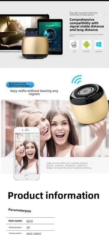 M1 Kabelloser Mini-Bluetooth-Lautsprecher, Metallstahlkanone, tragbares kleines Audiosystem für den Außenbereich_voghion.com