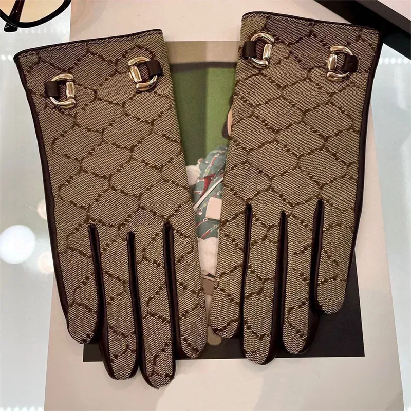 Guanti da donna, da uomo, alla moda, con lettere, da polso nudo, invernali, caldi, in pelle di pecora G2310181Z-6_voghion.com