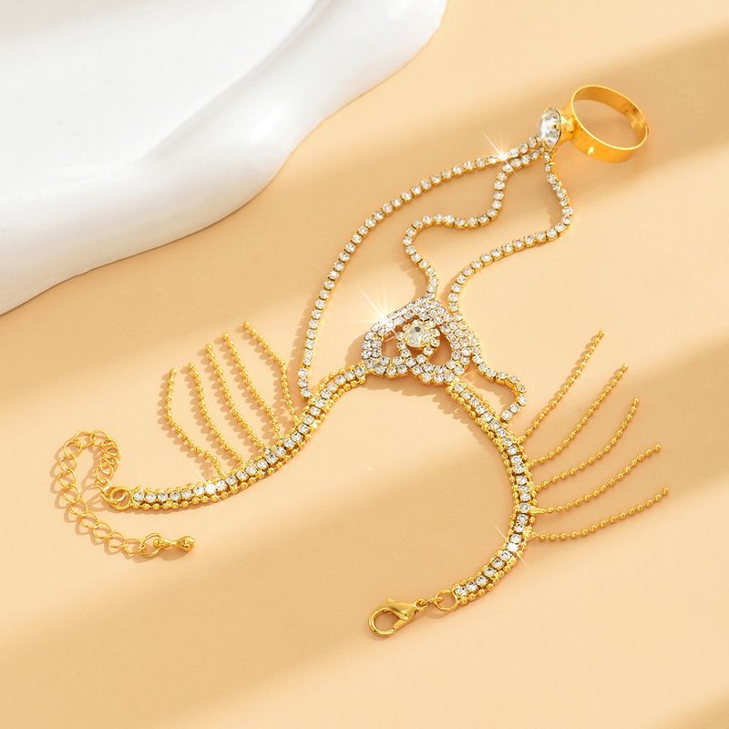 Damen Armband Mit Ring Und Schmetterling In Strass Optik Luxus_voghion.com