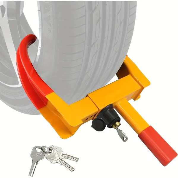 Stainless Steel Heavy Duty Tire Lock. Nine-hole Adjustable. Fits Cars, Trucks, RVs, Trailers, Bikes, Motorcycles_voghion.com