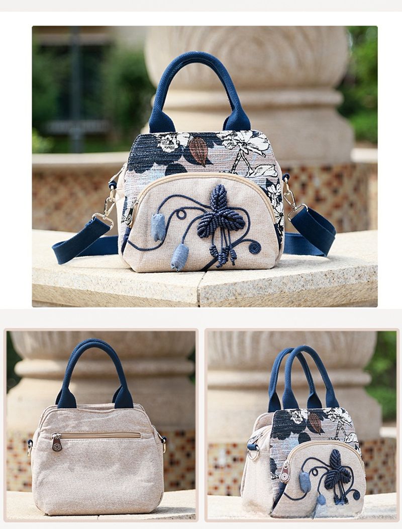 Küstlerische Hadtasche aus Baumwolle ud Haftuch im Bohemia-Stil mit schrägem Kreuz, lässige Schultertasche für_voghion.com