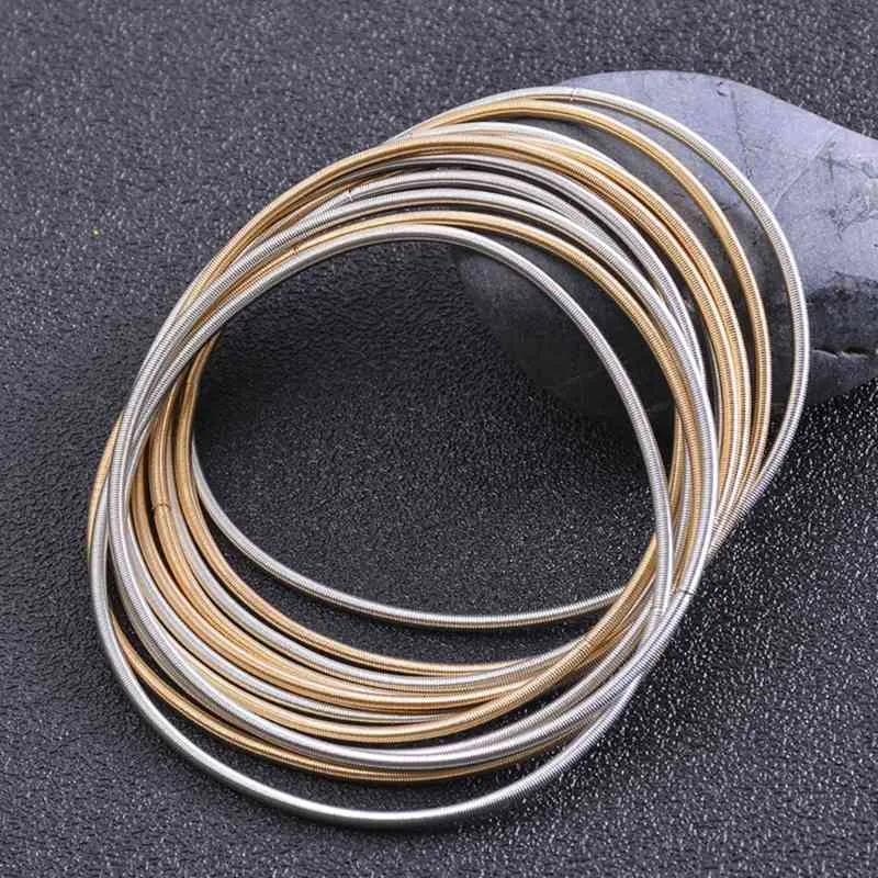 J60e Retrattile Filo di Acciaio al Carbonio Spirale Molla Bracciale Stringa Bobina Impilabile Fai da Te_voghion.com