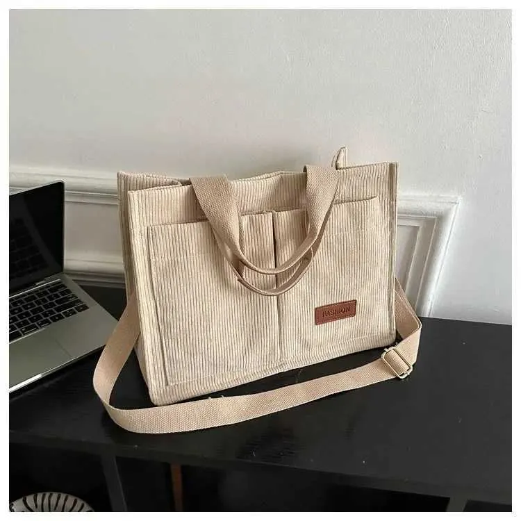 Borsa a mano in velluto a coste donna grande borsa a tracolla_voghion.com