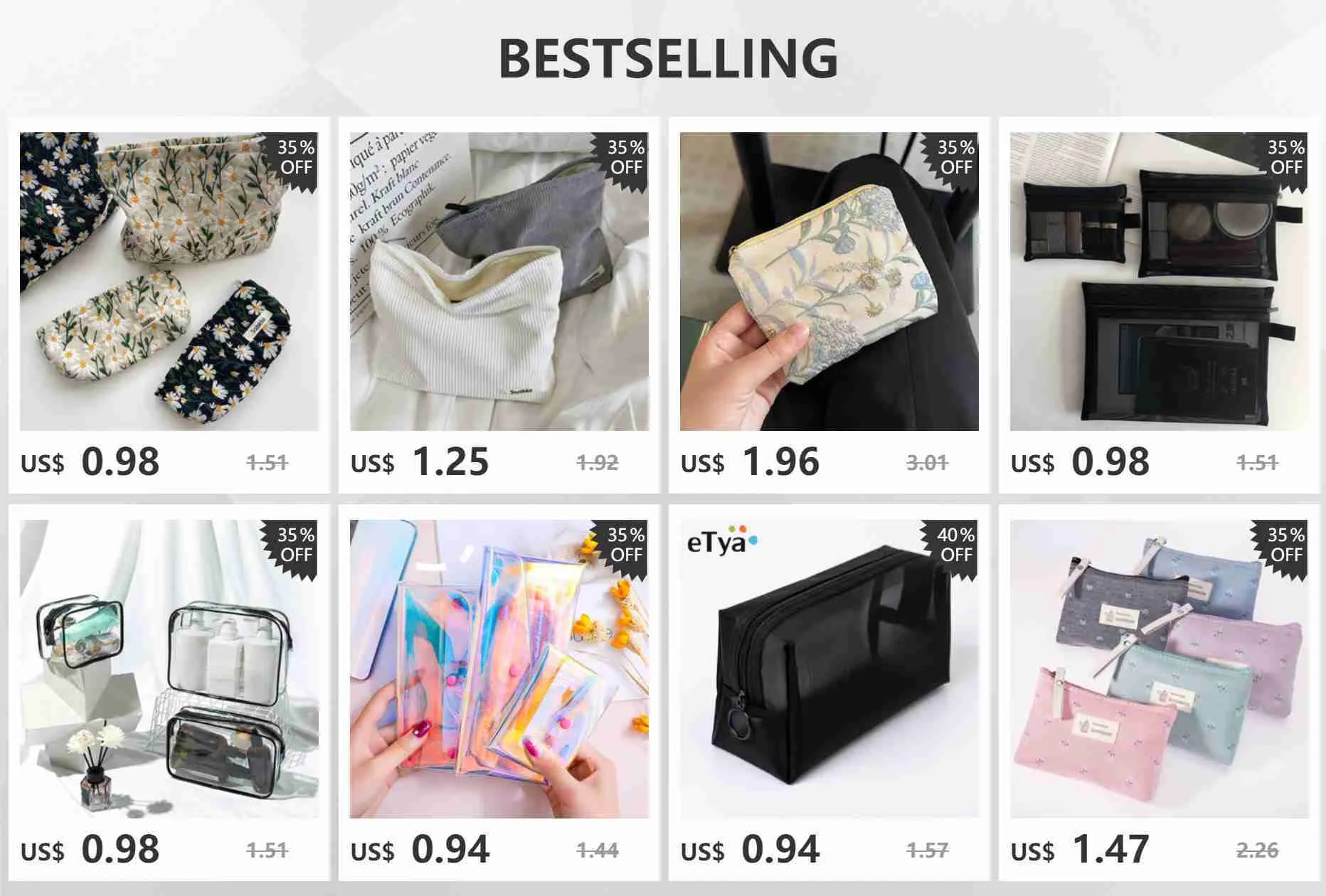 1 Stück PVC Damen transparente wasserdichte Reißverschluss Beauty-Box Reise Make-up Tasche Handtasche Y241023_voghion.com