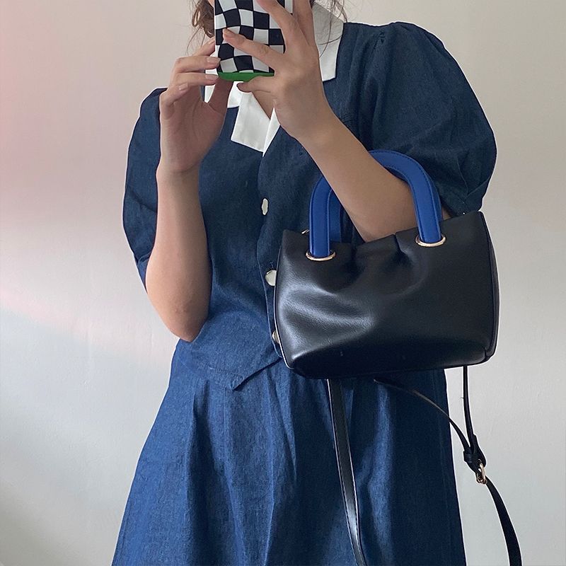 Kleine gruppe plissiert cloud crossbody frauen in 2024, neue sommer, kontrast farbe, handtasche für mädchen, trendy_voghion.com