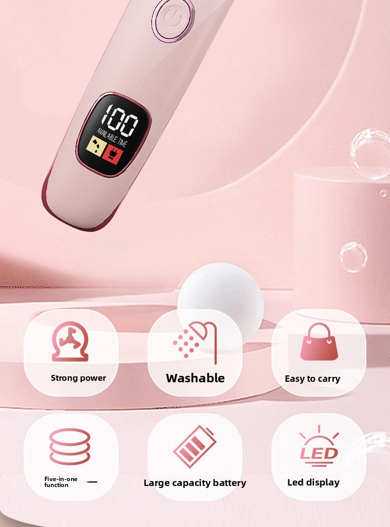 Women's 4-in-1 Multifunctional Intimate Hair Trimmer - Electric Digital Display Full-Body Washable Epilator_voghion.com