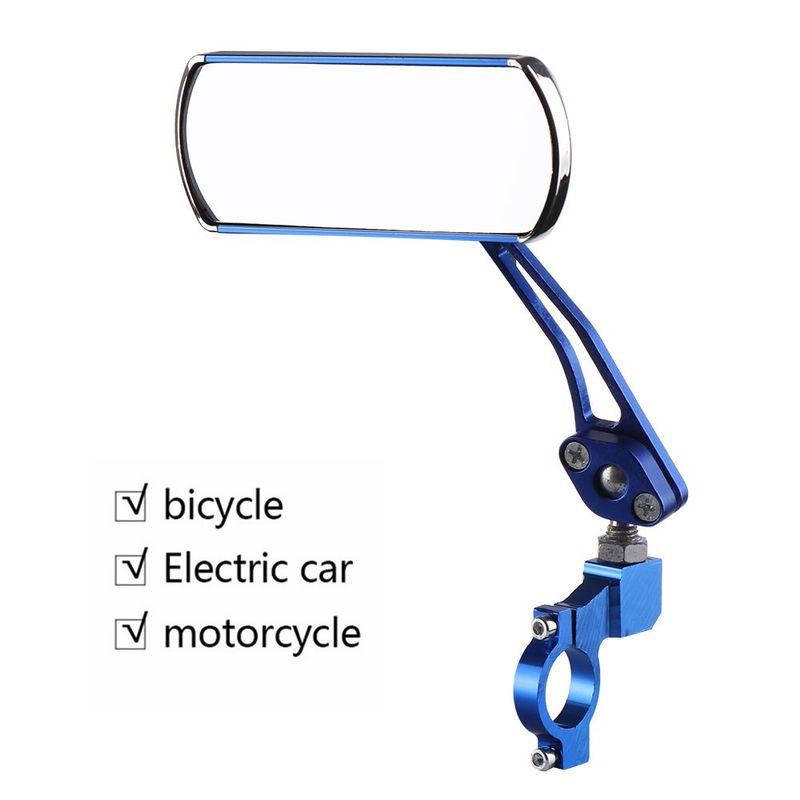 1 Piar Bike Espelhos Retrovisores Ajustáveis Transparentes Amplo Alcance Visão Traseira Refletor Retrovisor 360 Graus Rotativo Alumínio_voghion.com