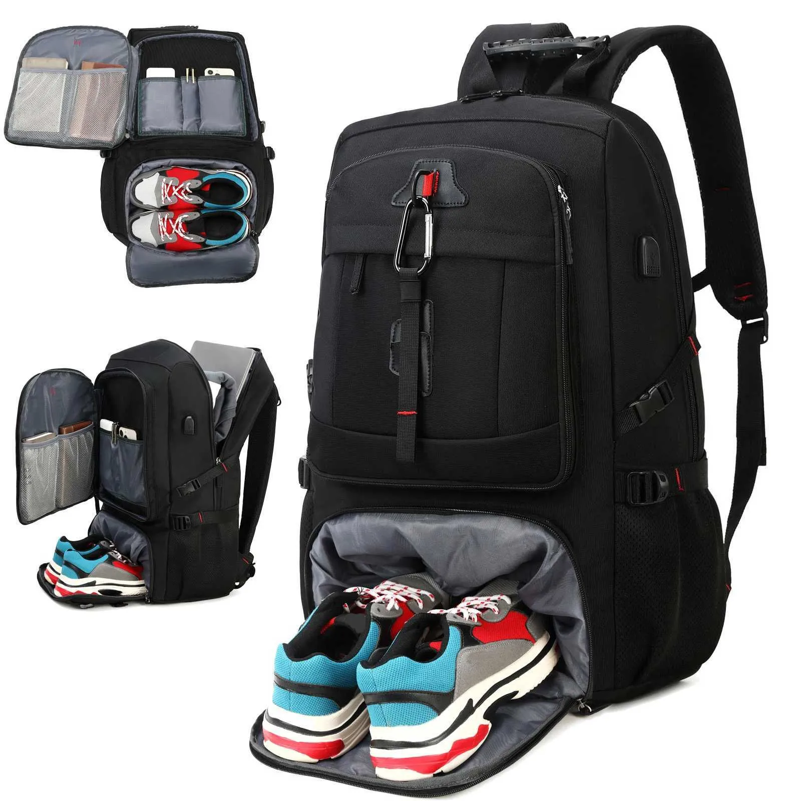 Outdoor travel 50L waterproof camping for women and men backpack with shoe compartmentC241031_voghion.com