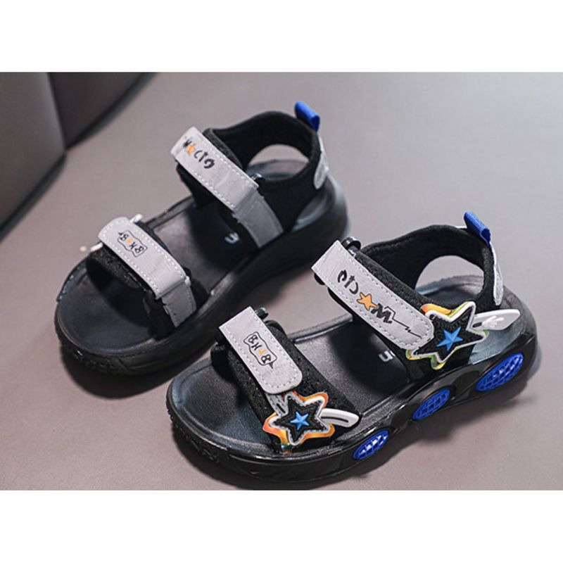 Boys' Star 2024 summer new little boys beach shoes sports soft soled student sandals Big kids_voghion.com