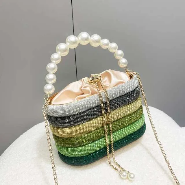 Portafoglio da banchetto da donna alla moda, borsa a tracolla con cristalli lucidi, borsa a tracolla singola, borsa minimalista_voghion.com