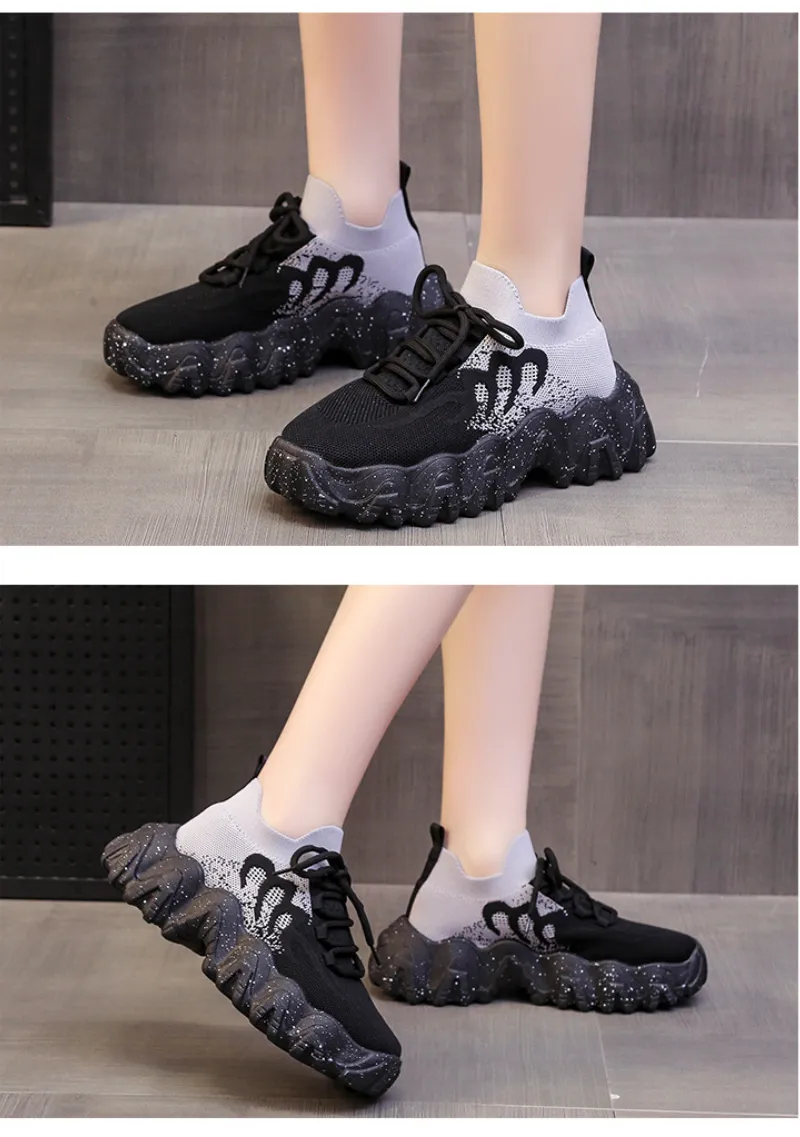 Scarpe sportive casual da donna Primavera estate 2022 Sneakers con plateau traspiranti in rete Designer Running Tennis Donna_voghion.com