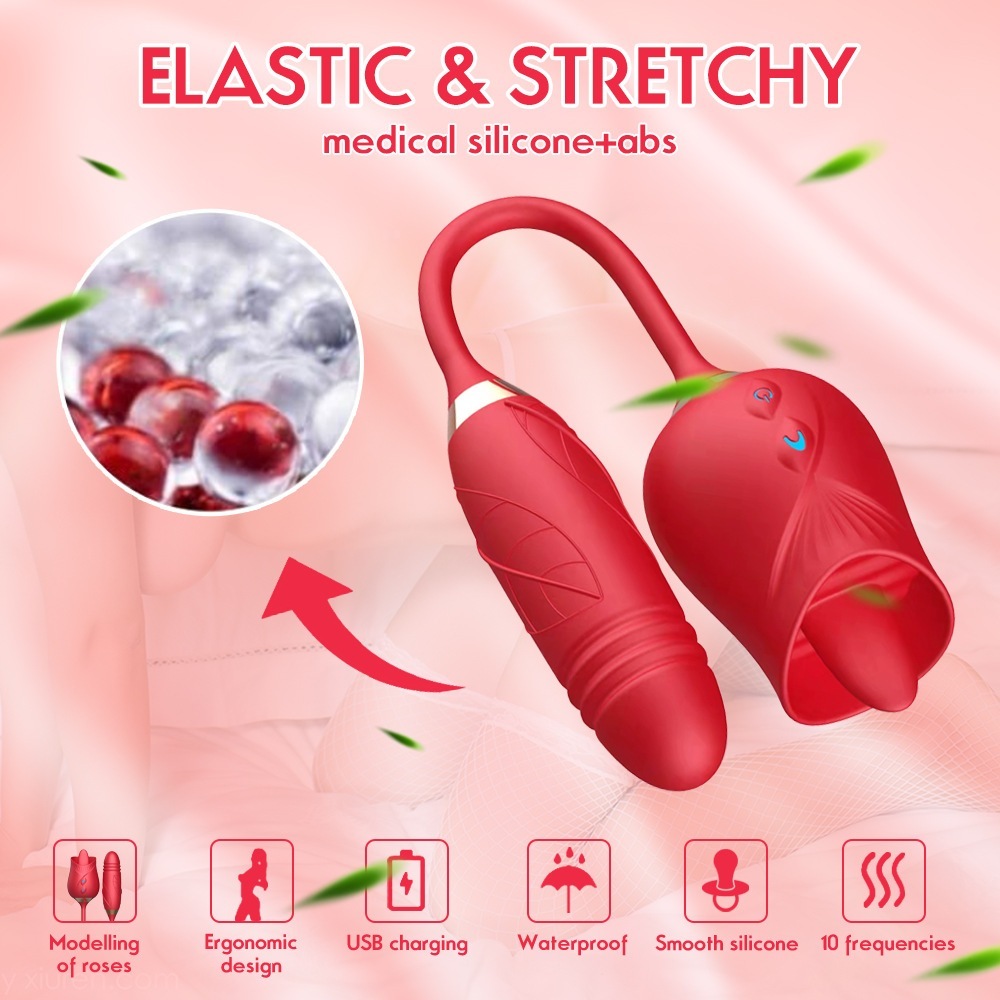 Rosa geformter weiblicher Vibrator, oraler Nippel, G-Punkt, Klitoris, Saugstimulation, Masturbation, Spielzeug für Erwachsene für Frauen_voghion.com