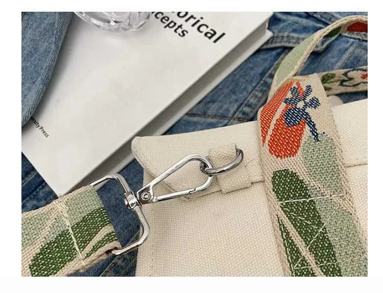 Stor axelremsväska i canvas och crossbody för damer_voghion.com