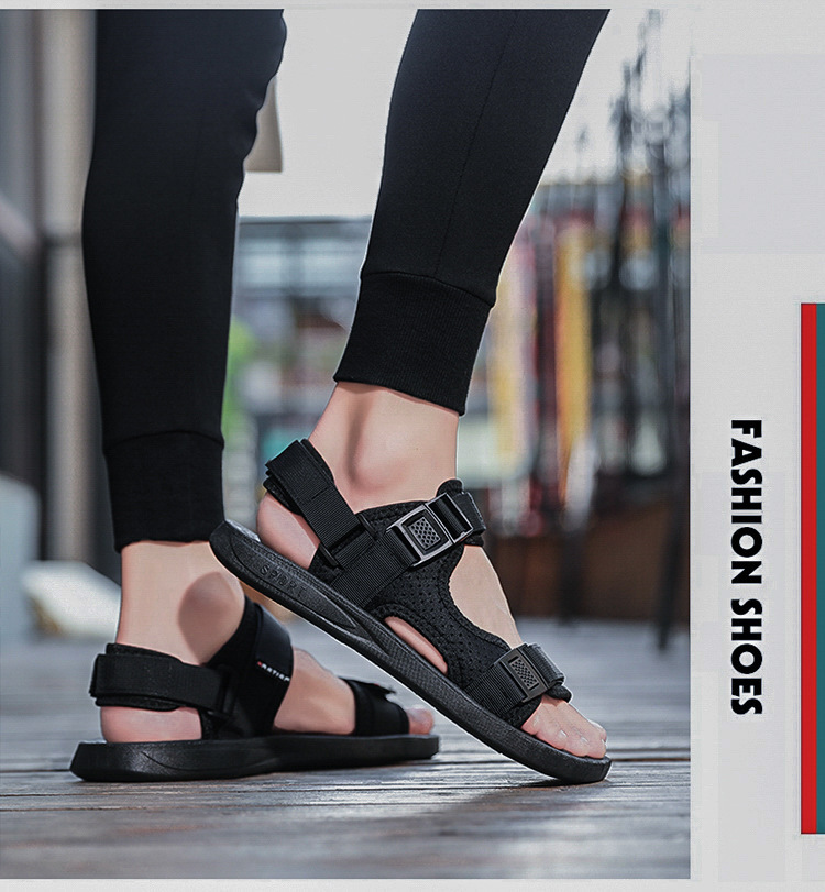 Men's sandals 2024 new men's summer trend dual-use casual beach shoes sports Roman shoes_voghion.com