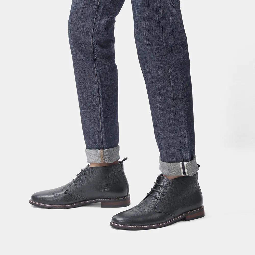 Bottines en cuir véritable pour hommes, bottines de marque de qualité pour hommes_voghion.com