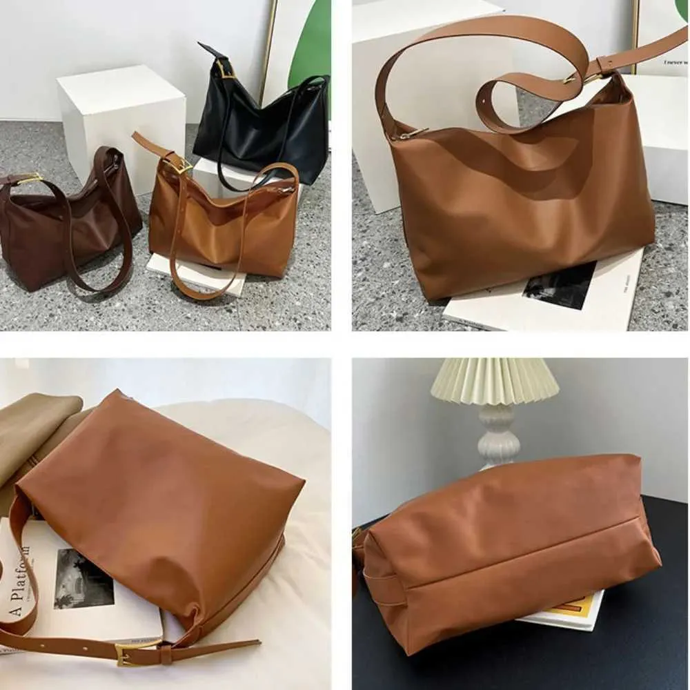 Große Hobo Schultertasche Aus Kunstleder Elegante Damentasche_voghion.com