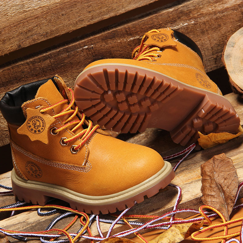 Kids‘ Leather Ankle Boots – Unisex British Style Martin Boots For Boys & Girls, Non-Slip Rubber Sole, Adjustable Straps (Velcro & Lace-Up Options)