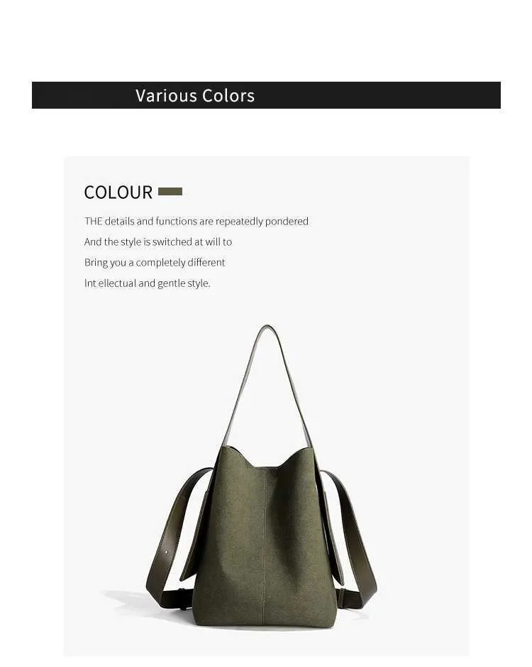 Sacs à bandoulière en cuir souple givré pour femmes élégantes et solides, grande capacité, sacs composites décontractés pour femmes C241212_voghion.com