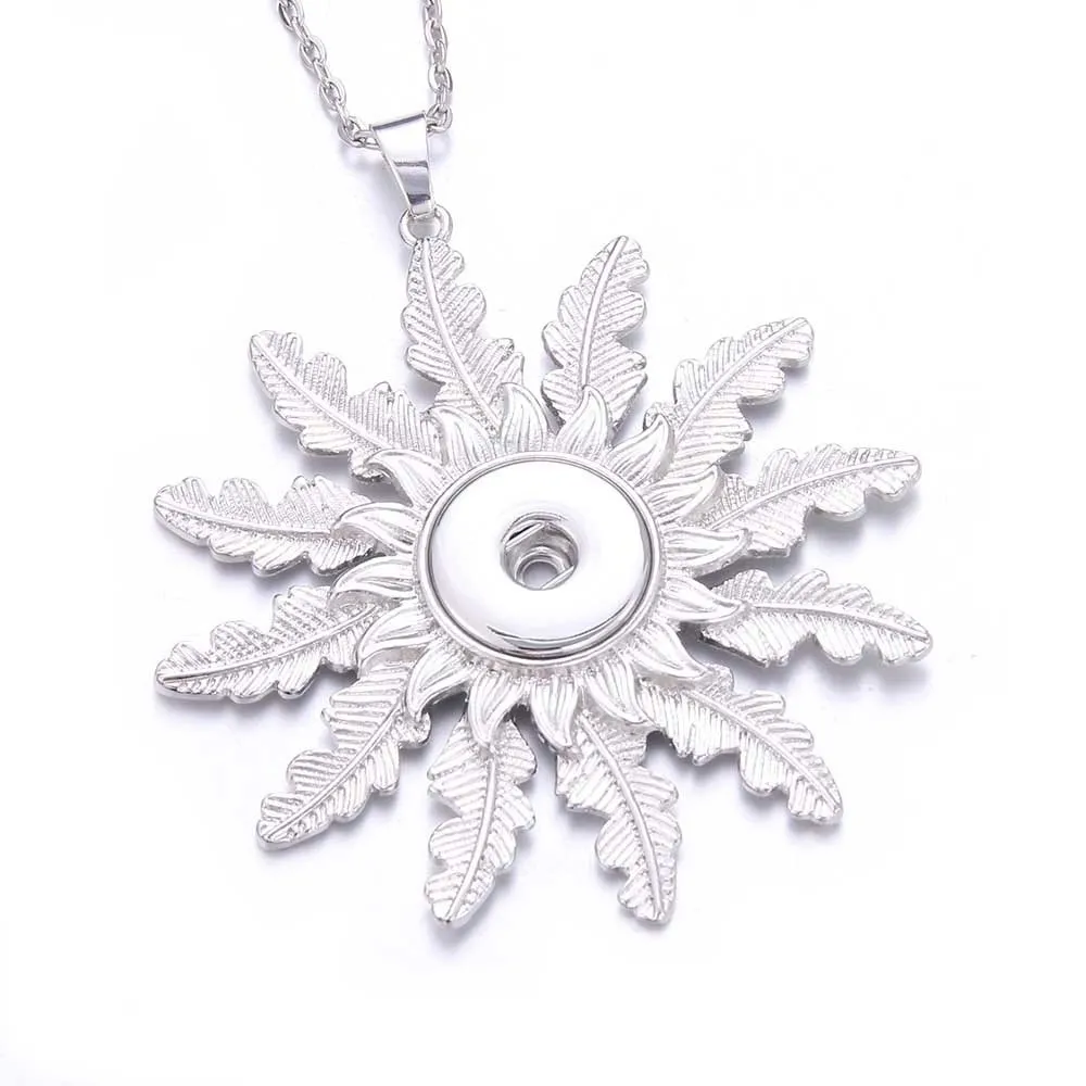 Collane con ciondolo Bottone a pressione Gioielli Vintage Alta qualità Metallo 18mm Collana per donne Ragazze Gioielli fai da teCiondolo Sidn22_voghion.com