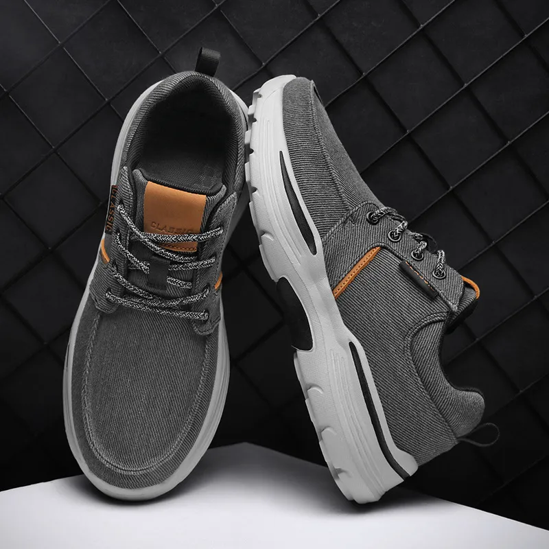 Loafers 2022 Spring New Comfortable Senakers for Men Business Casual Canvas Shoes Lightweight Plus Size_voghion.com