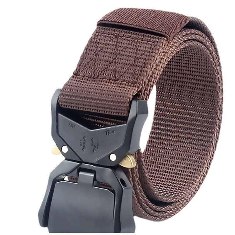 New Aluminum Cobra Quick Open Tactical Men's Casual Canvas Belt_voghion.com