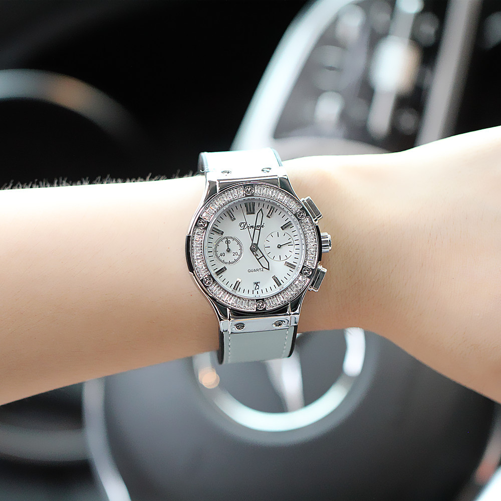 Orologio impermeabile al quarzo con cintura di diamanti multifunzionale stile puntatore alla moda dal vivo_voghion.com