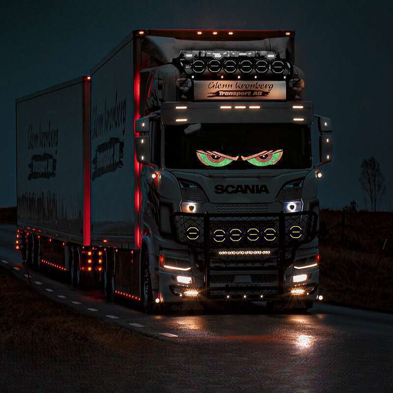 Nová samolepka na auto značky LED ďábel Dynamic Eye DIY Vodotěsná obrazovka displeje Truck Dekorativní světlo_voghion.com
