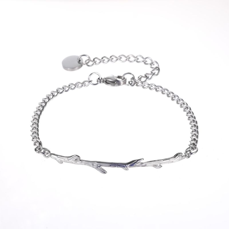 Högkvalitativt bergsträ med grenar för män och kvinnor i titanstål, parmodell, alla hjärtans dag-presentarmband_voghion.com