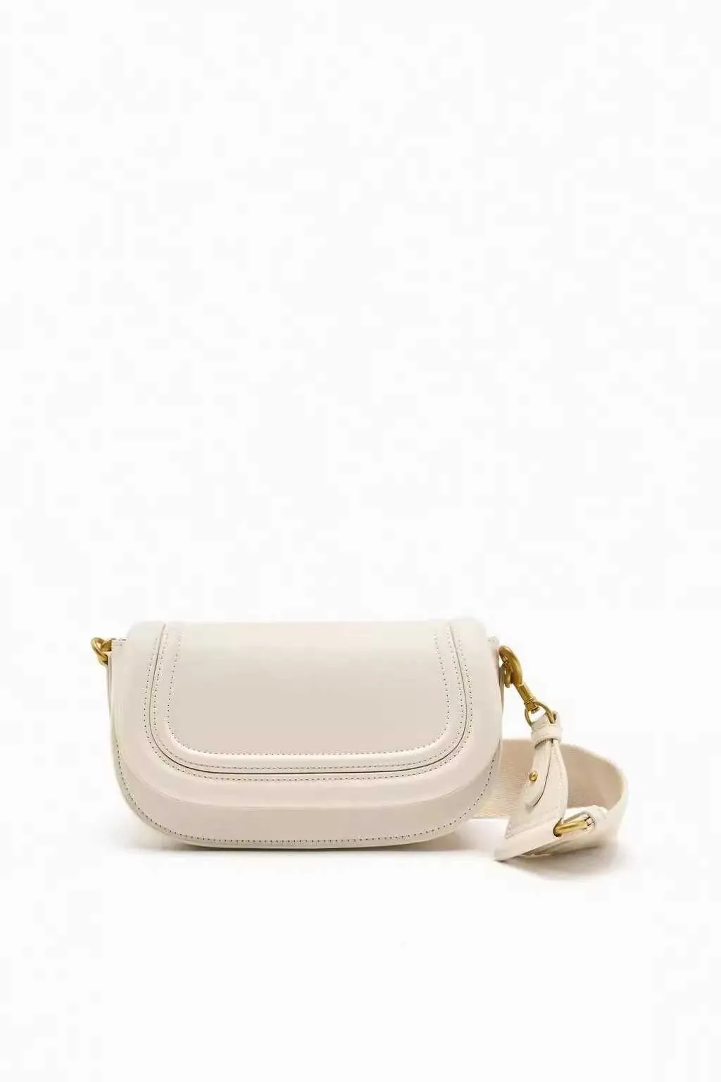 Stylish Women's Saddle Bag With Wide Shoulder Strap Pu Leather_voghion.com