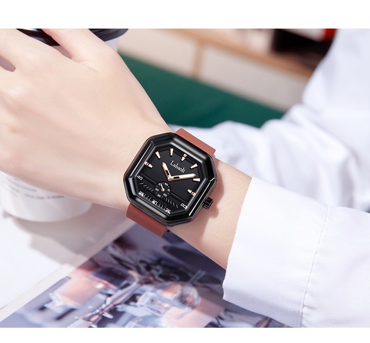 Labaoli/La Polaroid Watch Orologio da polso da donna casual grande Tiktok con secondo quadrante indipendente in silicone_voghion.com