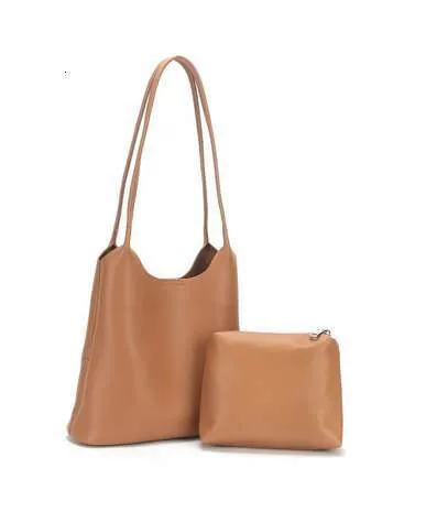 Sac fourre-tout en cuir de grande capacité pour femme, sac à bouton magnétique simple en cuir de vache_voghion.com