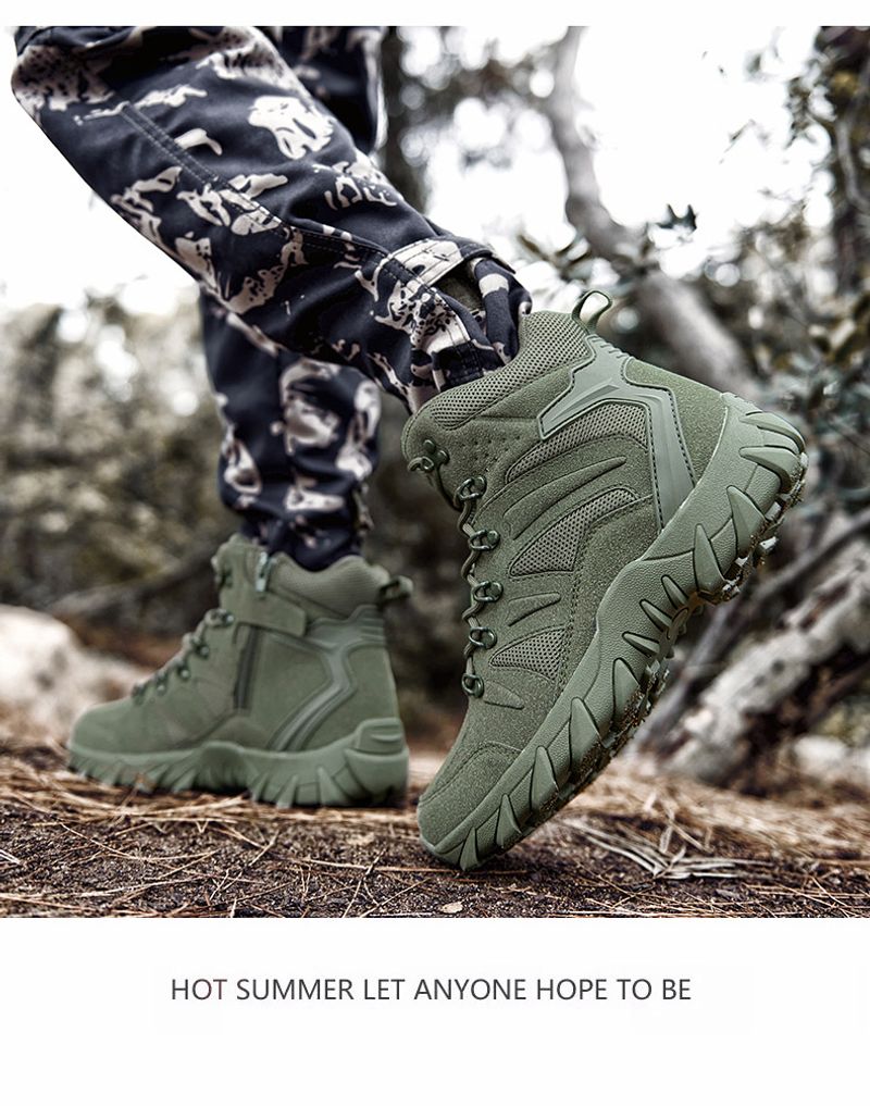 Verbesserte Taktik Kampftraining Stiefel Outdoor Camping Anti-Verschleiß Rapid Response Wanderschuhe Angeln Jagd_voghion.com