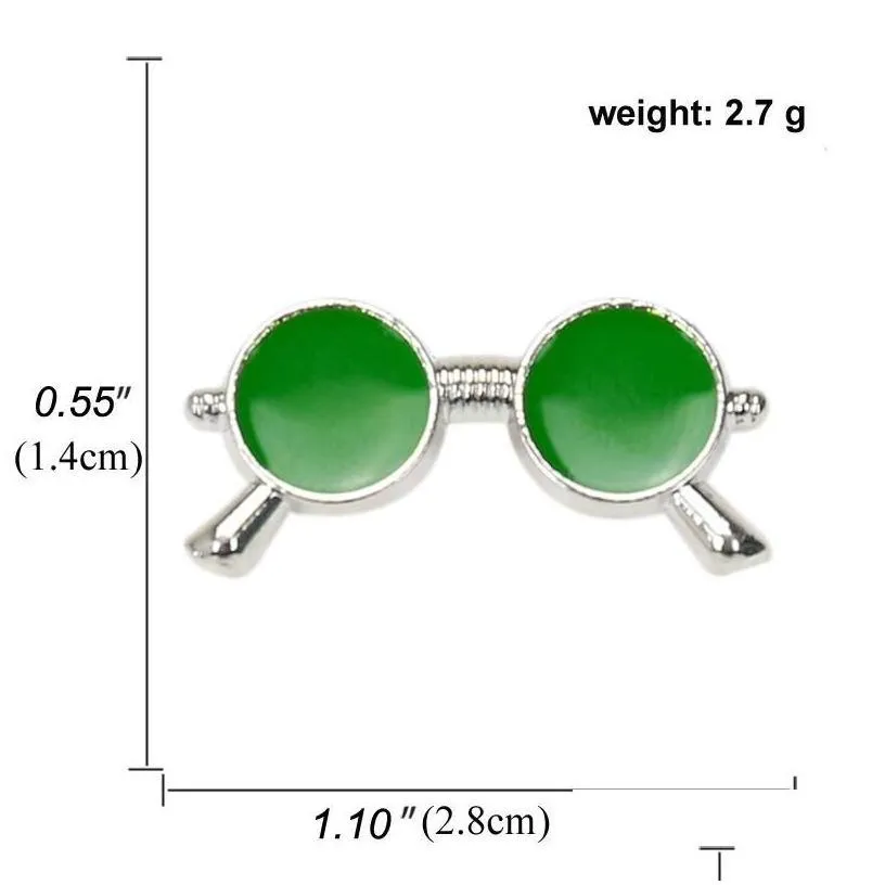 Sonnenbrille Anstecknadel Brosche Cartoon Versilbert Abzeichen_voghion.com