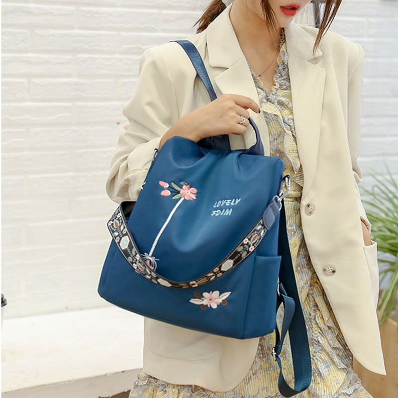 Wasserdichter Oxford Rucksack Weibliche Stickerei Rucksäcke Große Kapazität Reisetaschen Neue Schüler_voghion.com