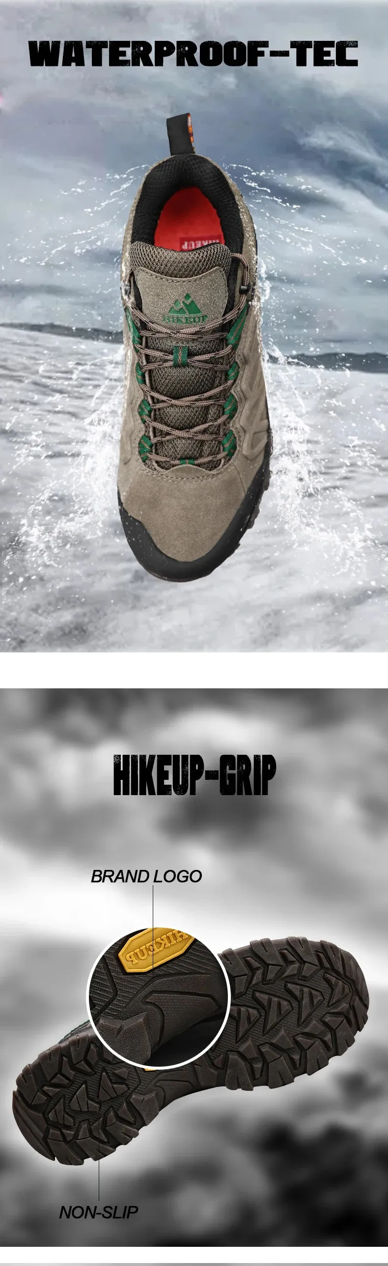 Herren Wanderschuhe Aus Leder Trekking Outdoor Kletterschuhe_voghion.com