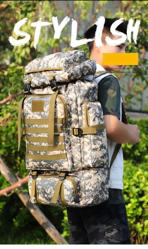Rucsac tactic de mare capacitate pentru drumeții, cu design de camuflaj în aer liber, geantă de camping și călătorie pentru bărbați, geantă de exterior_voghion.com