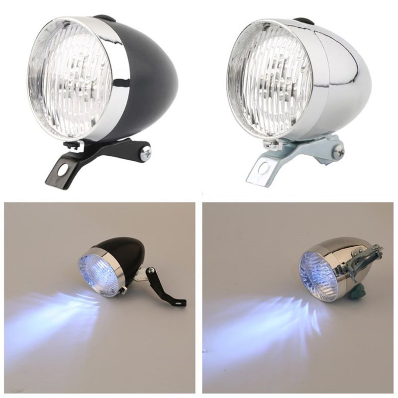 Vintage Retro μπροστινό φως ποδηλάτου 3LED_voghion.com