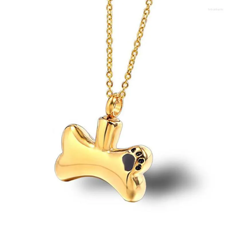 Catene in acciaio inossidabile con ciondolo a forma di osso per cani, per animali domestici, collana con urna funeraria apribile, regalo per lui con catena_voghion.com