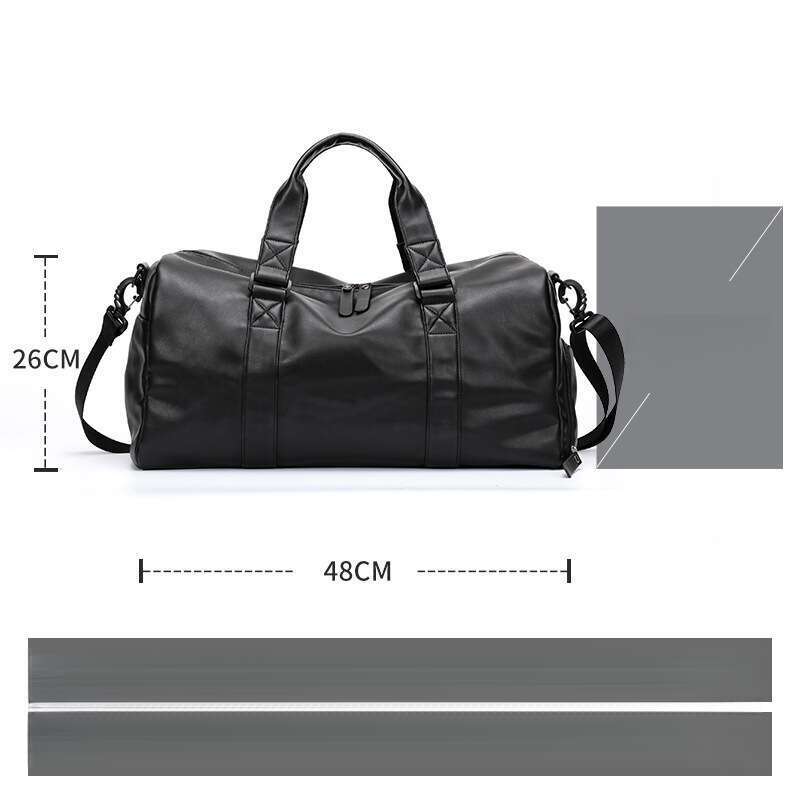 Bolso deportivo para hombre, bolso de viaje informal y moderno, bolso deportivo de cuero resistente a la humedad._voghion.com