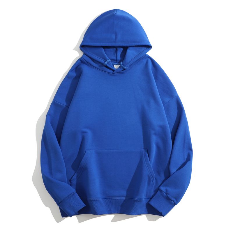 Frühling und Herbst 380G Große Woll Hoop Paar Familie Stil Einfarbig Schulter Hoodie Druck_voghion.com