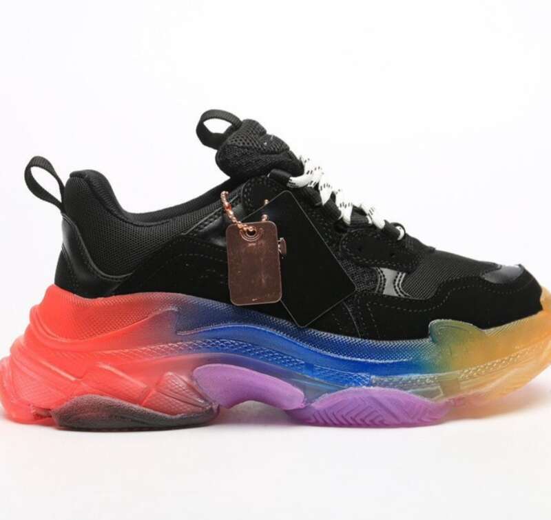 Platform Sneakers For Men Casual Shoes Paris Style White Shoes_voghion.com
