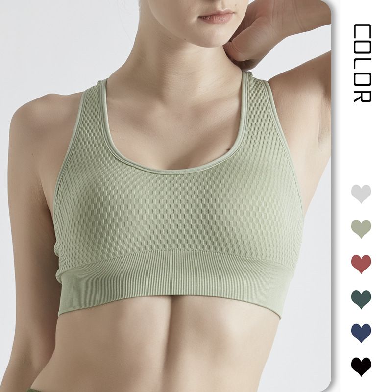 Seamless High-strength Sports Underwear For Women's Summer Shock-absorbing Yoga Fiess Vest, Running Beauty Back, No_voghion.com