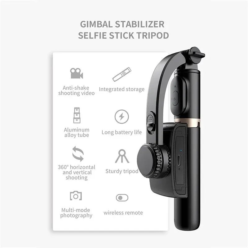 Mobile Video Anti Shaking Vlog Uniaxial Stabilizer Live Bluetooth Selfie Stick Tripod Horizontal And Vertical Shooting_voghion.com
