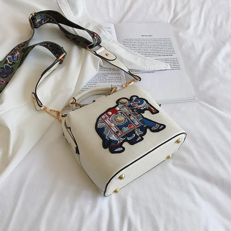 Designer-Handtaschen Crossbody Elefant bestickte Taschen für Frauen Lederhandtasche Menger Bag Geldbörsen Schulranzen_voghion.com