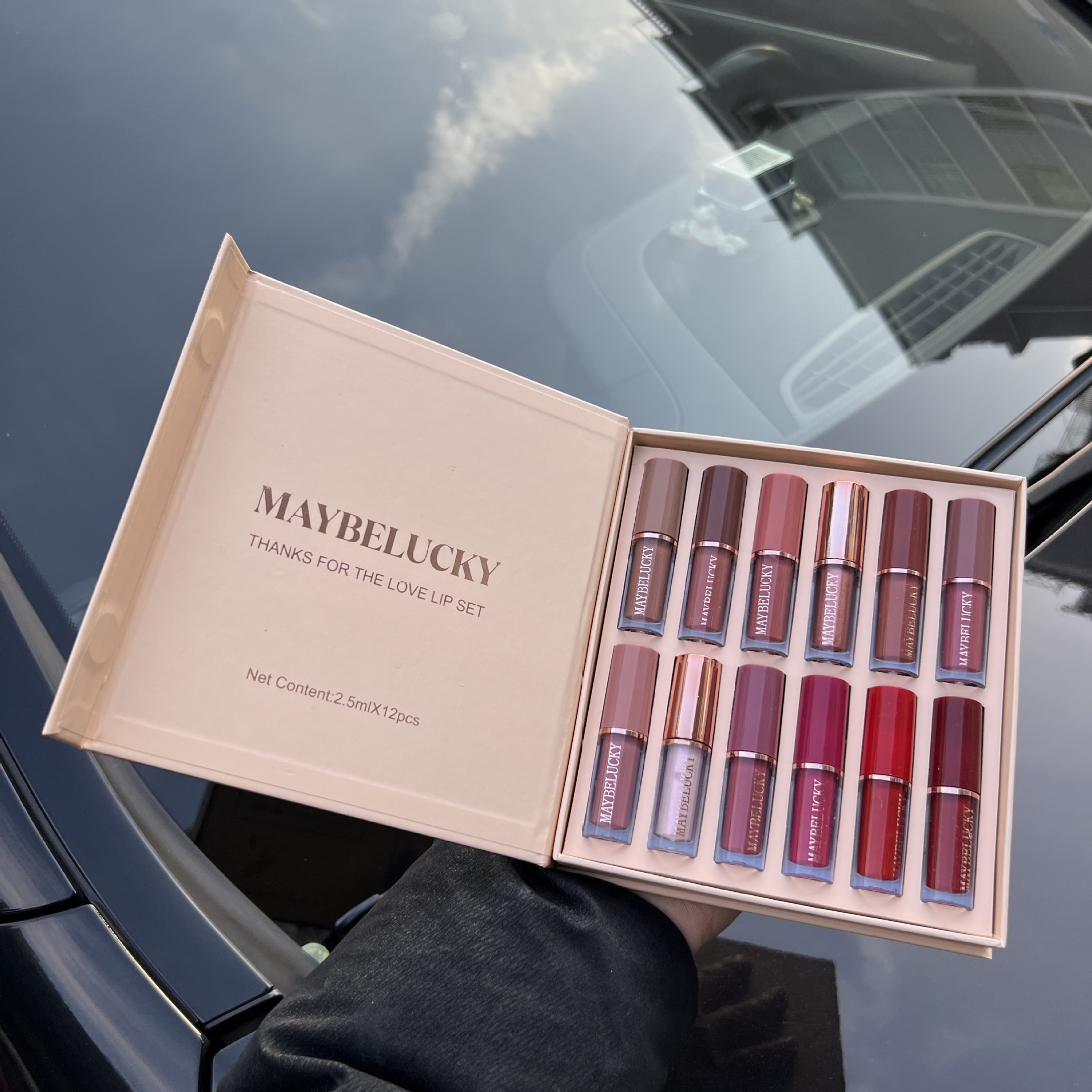 Lip Gloss Set Pearlescent 12 Colors LIP GLOSS SET Long Lasting Waterproof Non Stick Matte Lipstick