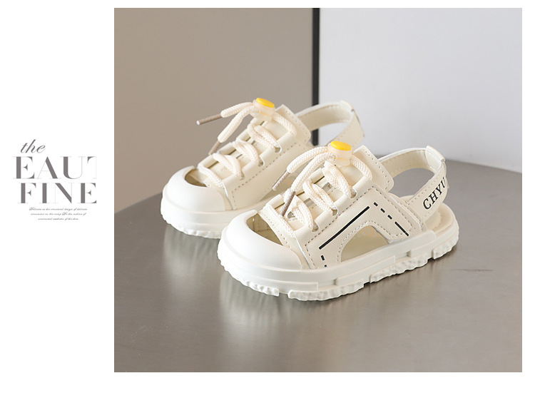 Children's Baotou Half Sandals 2022 Summer Anti Kick Boys Beach Women's Korean Soft Sole Walking Shoes_voghion.com